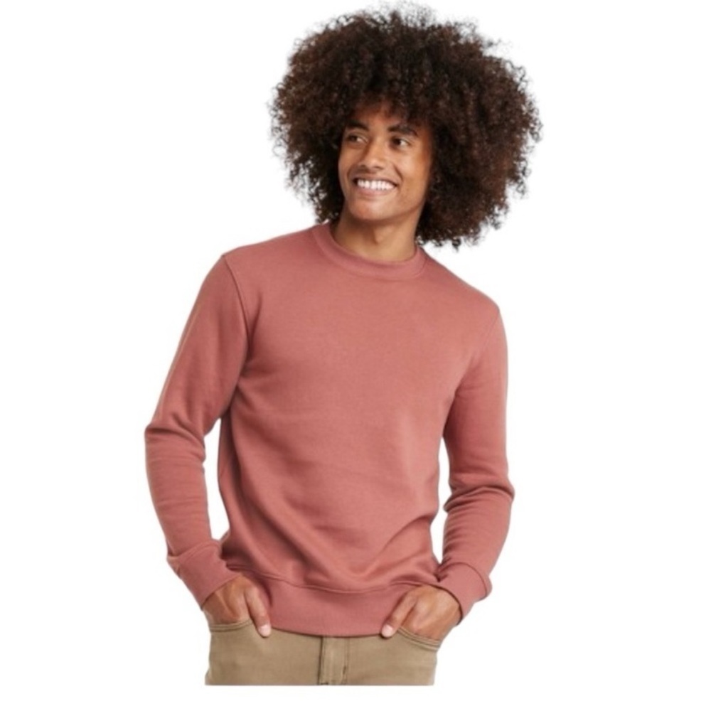 Goodfellow Core Crewneck Sweatshirt Peach Salmon